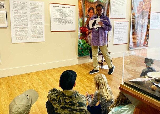 Indigenous educator presenting gallery february vacation