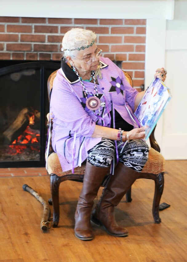 Shirley reading fireside indigenous february vacation