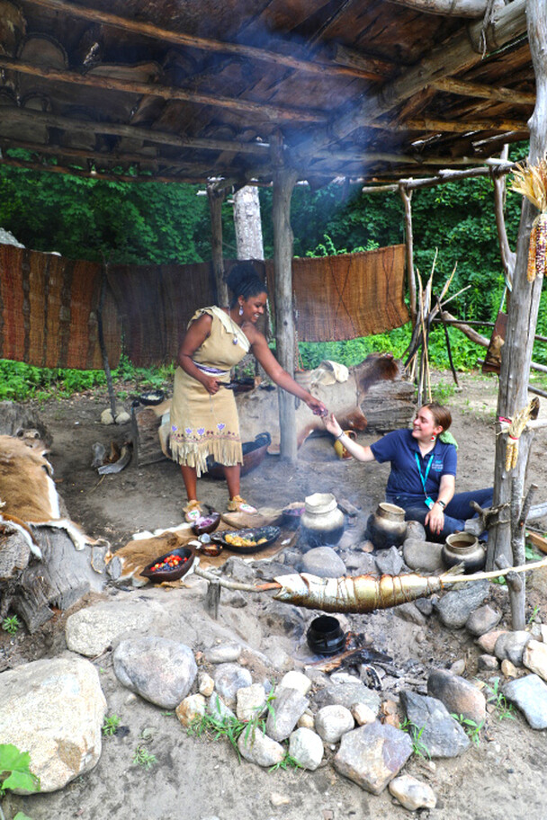 Educators cooking arbor homesite regalia