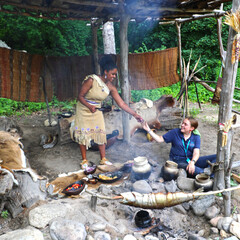 Educators cooking arbor homesite regalia