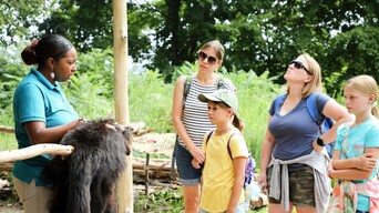 Patuxet homesite fur demonstration guests