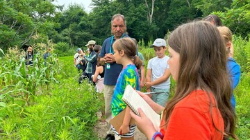 Campers educator historic patuxet homesite