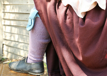 Pilgrim purple stockings purple wool