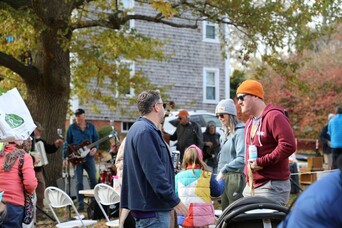 Outdoor crowd at Grain Fest.