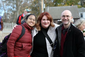 Three guests at Grain Fest.