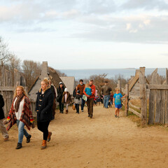 English village ocean view guests