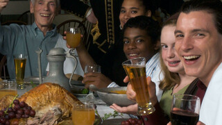 Thanksgiving dinning guests plimoth patuxet
