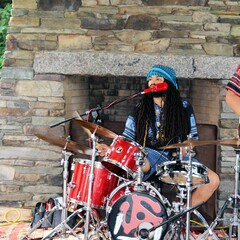 Summer music series the groovalottos center pavilion drummer