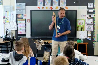 Museum Educator visits a classroom.