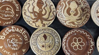 Pottery workshop plates