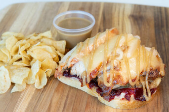 1049 Plentiful Cafe Open Faced Turkey Sandwich