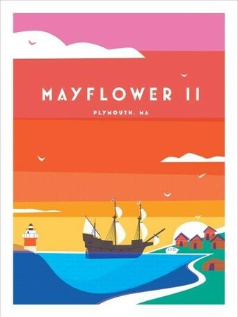 Mayflower II sailing on the ocean