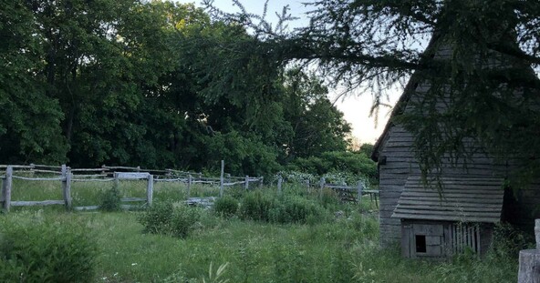 English Village at twilight