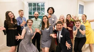 a group of college students in fun poses