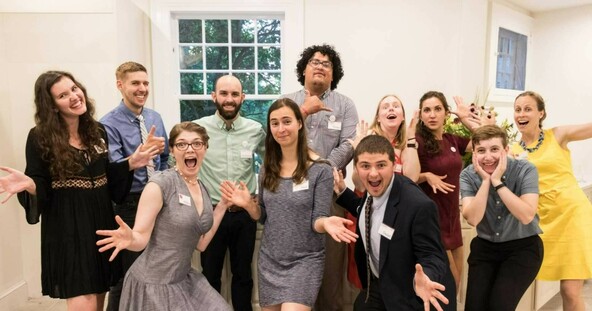 a group of college students in fun poses