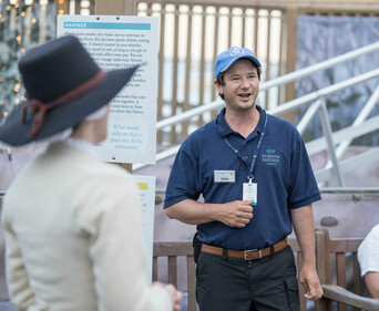 Shanty singing at Mayflower II exhibit.