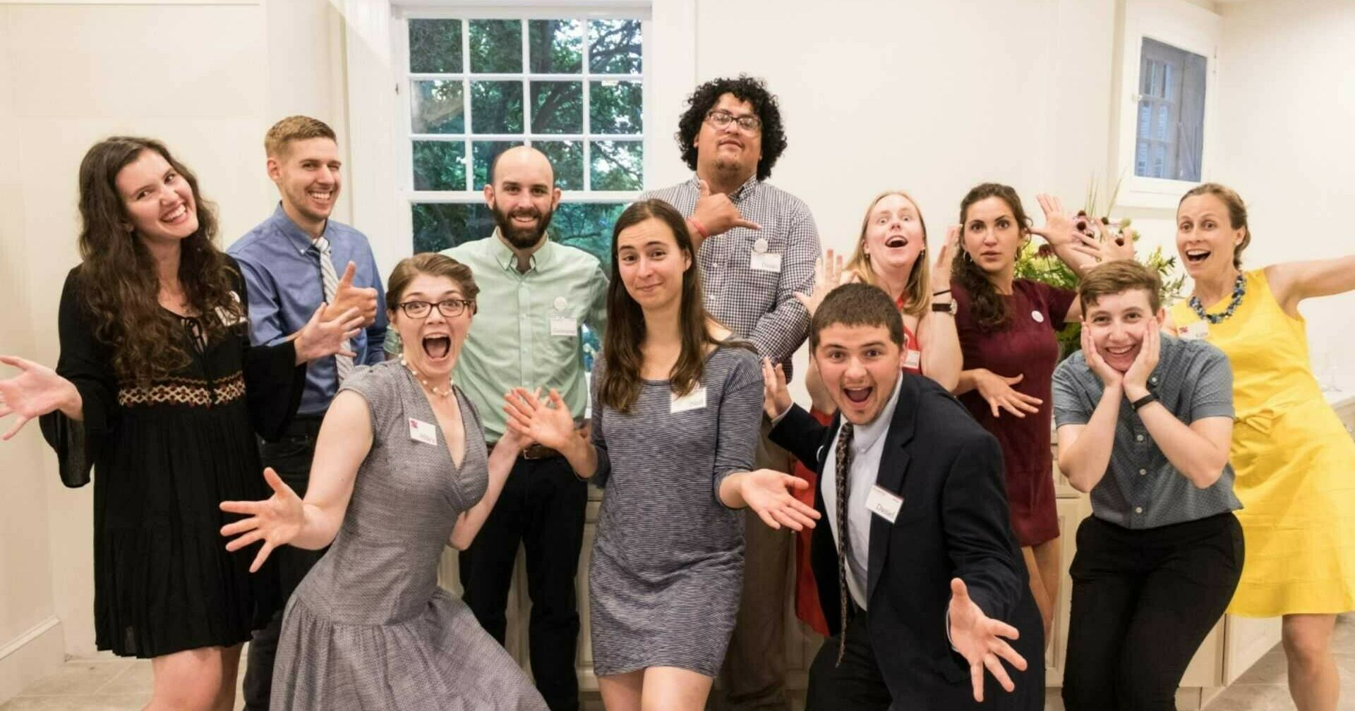 a group of college students in fun poses